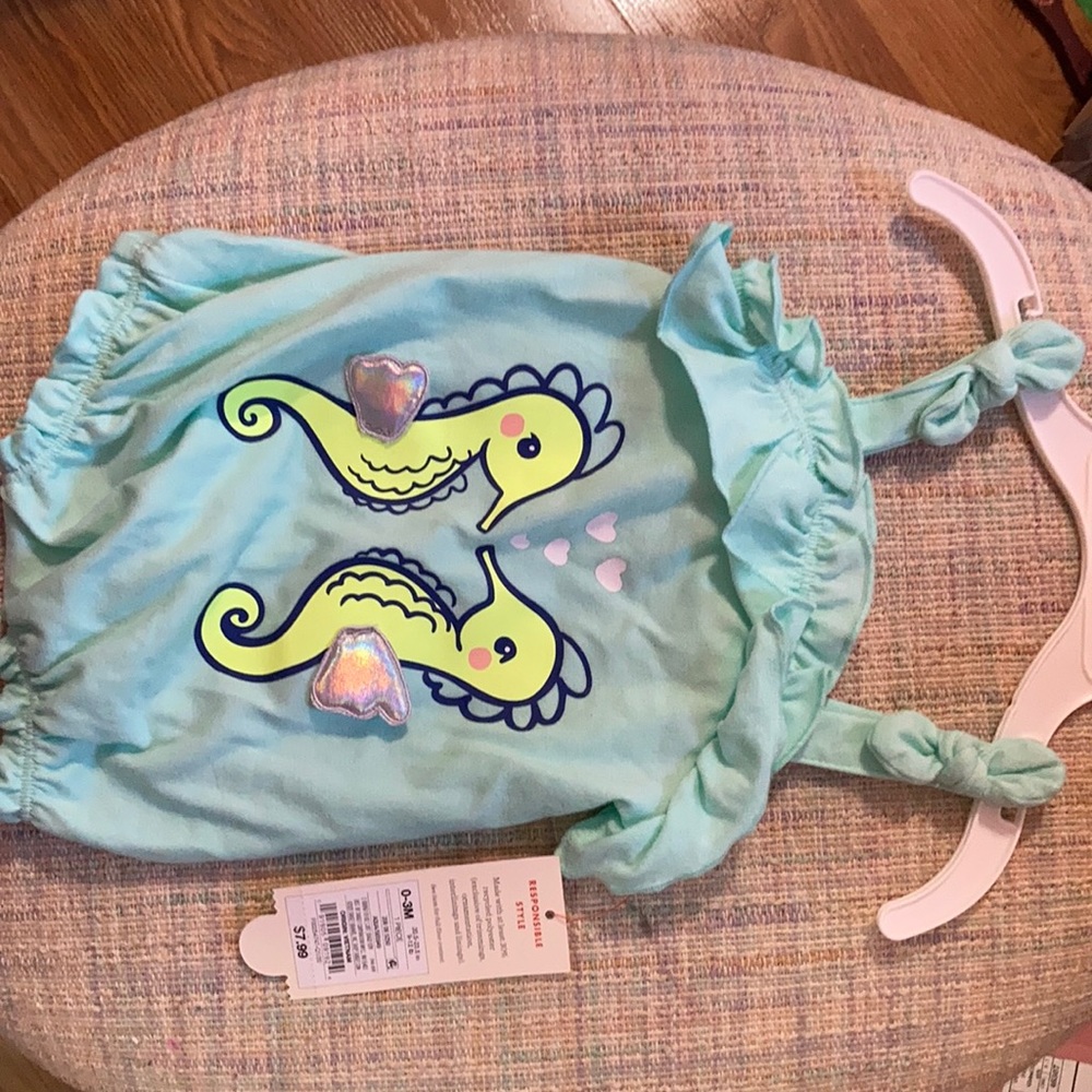 Seahorse baby one piece
